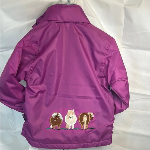 Vibrant Purple wind breaker with High Collar and Smooth Finish - Picture 4 of 5